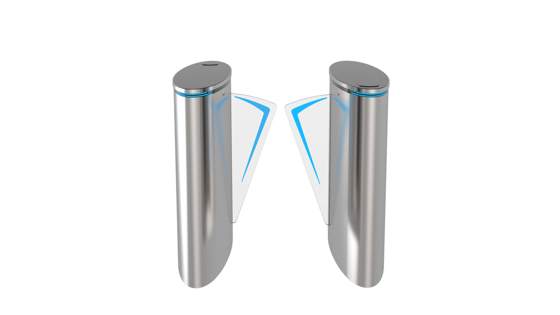 İki Kanatlı Paslanmaz Çelik Geri Çekilebilir Flap Bariyer Kapısı Kızılötesi Anti Kırpma